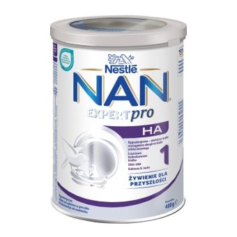 NESTLE pradinio maitinimo pieno mišinys kūdikiams NAN EXPERTPRO HA 1, nuo gimimo, +specialus dozavimo šaukštelis, 400 g