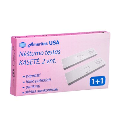 Nėštumo testas 1+1, kasetė, 2 vnt