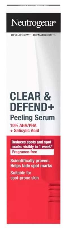 NEUTROGENA Clear & Defend+ šveičiamasis serumas, Vnt, 30 ml