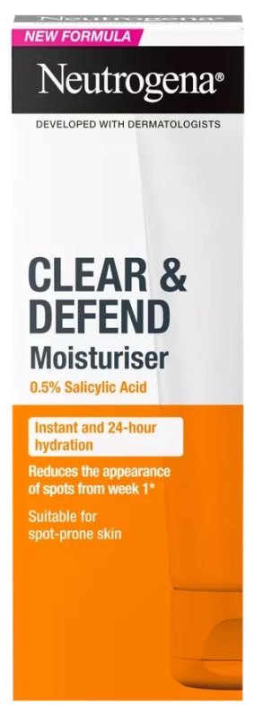 NEUTROGENA Clear&Defend Oil-free drėkinantis veido kremas., Vnt, 50 ml