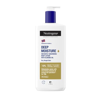NEUTROGENA DEEP MOISTURE, greitai įsigeriantis kūno losjonas su migdolų aliejumi, 400 ml