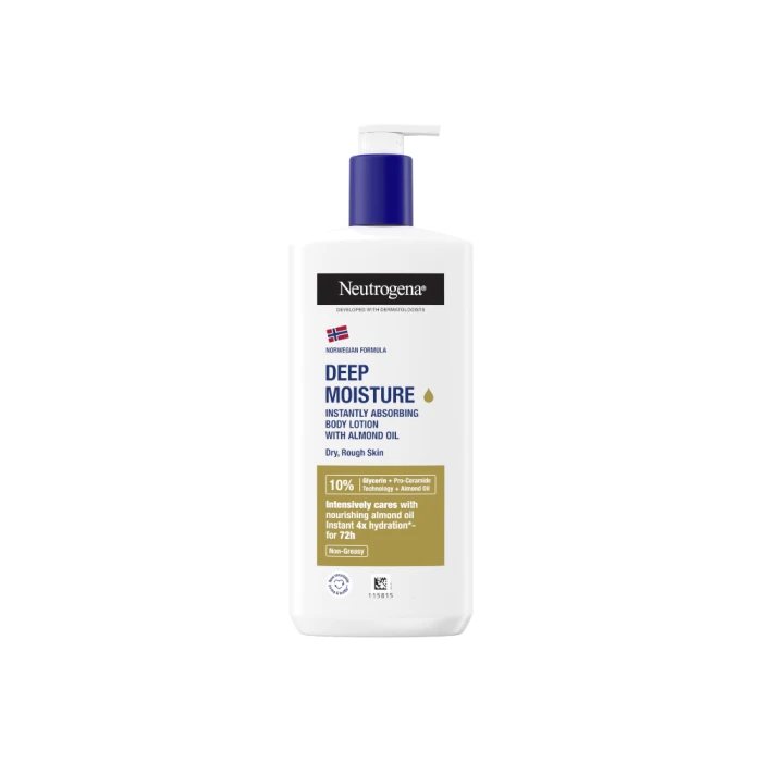 NEUTROGENA Deep Moisture greitai įsigeriantis kūno losjonas su migdolų aliejumi 400, Vnt