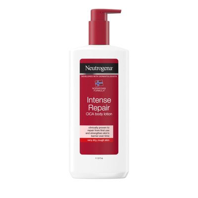 NEUTROGENA INTENSE REPAIR CICA, kūno losjonas labai sausai, šiurkščiai odai, 400 ml