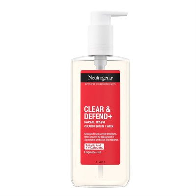 NEUTROGENA CLEAR & DEFEND+ FACIAL, kasdienis prausiamasis gelis, 200 ml