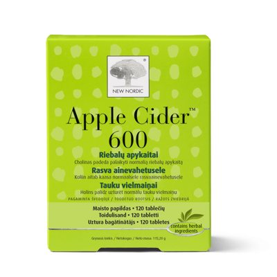 NEW NORDIC APPLE CIDER 600, 120 tablečių