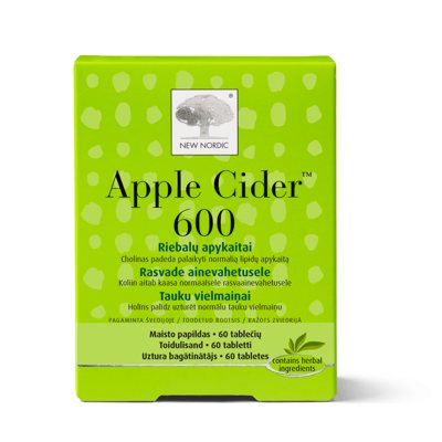 NEW NORDIC APPLE CIDER 600, 60 tablečių