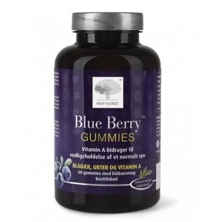 NEW NORDIC BLUE BERRY Gummies guminukai N60, 60 vnt