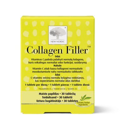 NEW NORDIC COLLAGEN FILLER, 30 tablečių