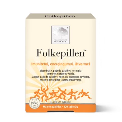 NEW NORDIC FOLKEPILLEN, 120 tablečių