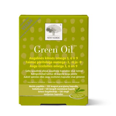 NEW NORDIC GREEN OIL, 120 kapsulių