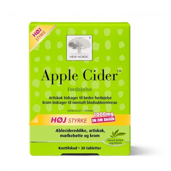NEW NORDIC maisto papildas APPLE CIDER MEGA STRENGHT, 30 tab.
