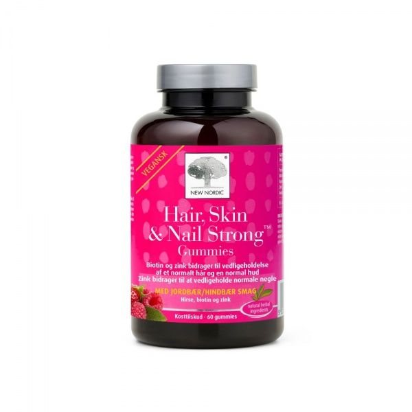 NEW NORDIC maisto papildas HAIR, SKIN & NAIL STRONG GUMMIES, 60 guminukų