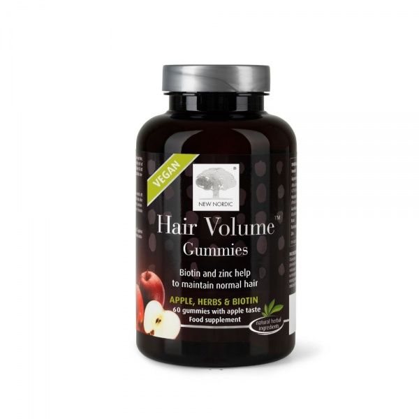 NEW NORDIC maisto papildas HAIR VOLUME GUMMIES, 60 guminukų