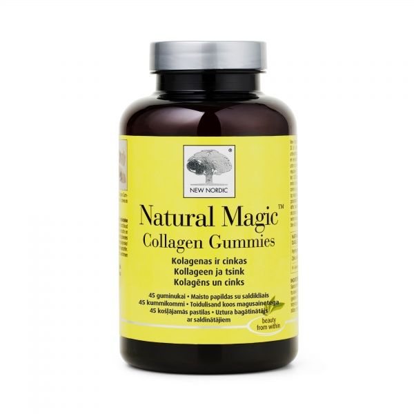 NEW NORDIC maisto papildas NATURAL MAGIC COLLAGEN GUMMIES 45 guminukai
