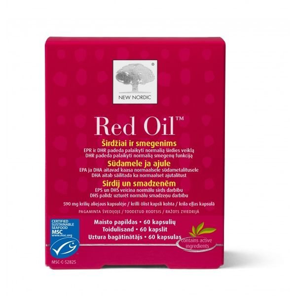 NEW NORDIC maisto papildas RED OIL, 60 kaps.