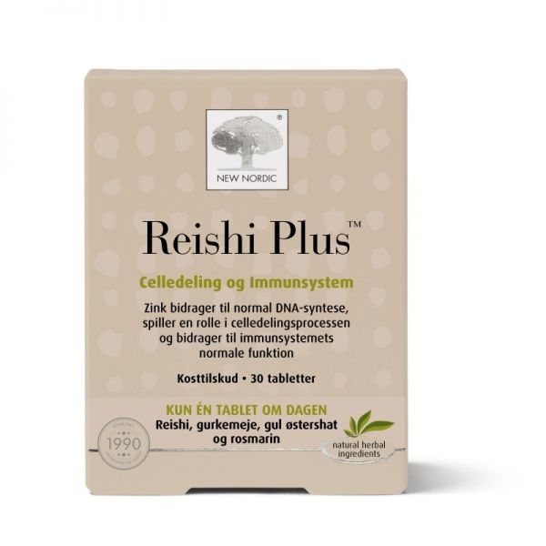 NEW NORDIC maisto papildas REISHI PLUS, 30 tab.