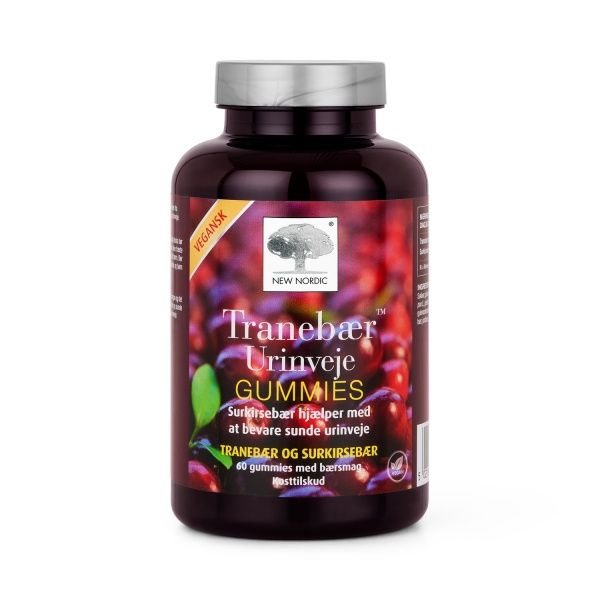 NEW NORDIC maisto papildas TRANEBAER URINVEJE, 60 guminukų