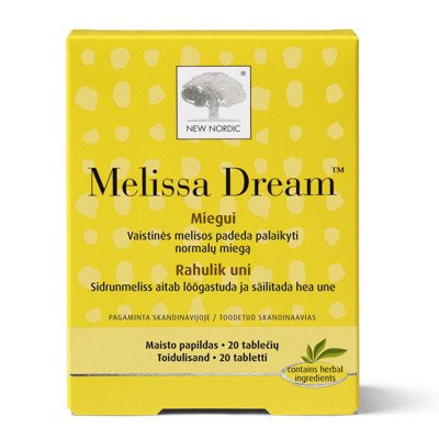 NEW NORDIC MELISSA DREAM, 20 tablečių