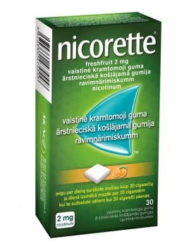 NICORETTE Freshfruit 2 mg vaistinė kramtomoji guma N30