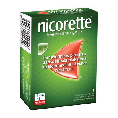 Nicorette Invisipatch 10 mg/16 h transderminis pleistras N7