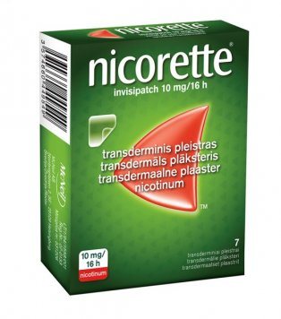 NICORETTE Invisipatch 10 mg/16 val. transderminis pleistras N7