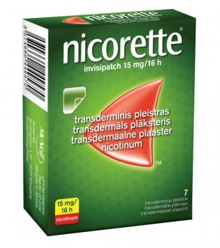 NICORETTE Invisipatch 15 mg/16 val. transderminis pleistras N7