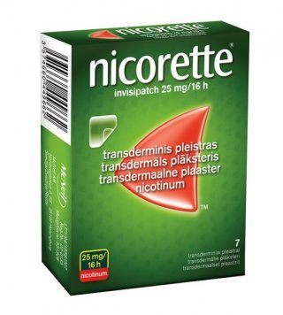 NICORETTE Invisipatch 25 mg/16 val. transderminis pleistras N7