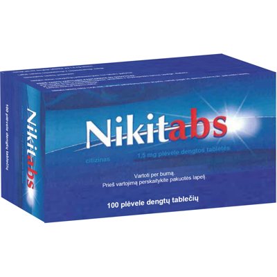 Nikitabs 1.5mg plėvele dengtos tabletės N100 (LI)
