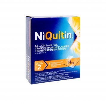 NIQUITIN 14 mg/24 val.transderminis pleistras N7