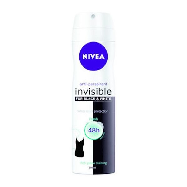 NIVEA purškiamas dezodorantas moterims BLACK-WHITE FRESH, 150 ml