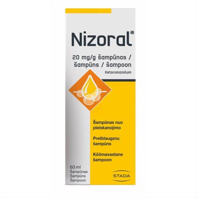 NIZORAL 20 mg/g šampūnas, 60 ml