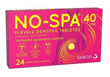 NO-SPA 40 mg plėvele dengtos tabletės N24