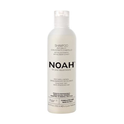 NOAH 1.9 ANTI-YELLOW SHAMPOO, geltonus atspalvius neutralizuojantis šampūnas, 250 ml