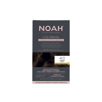 NOAH, aliejiniai plaukų dažai COLOR IN OIL 4.0 BROWN, 135 ml