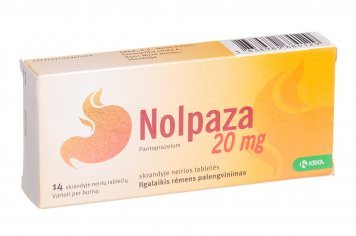 NOLPAZA 20 mg skrandyje neirios tabletės N14