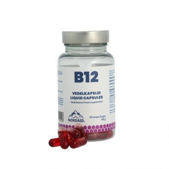 NORDAID B12 LIQUID CAPSULES B12, 60 Kapsulės
