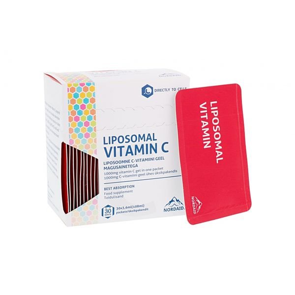 NORDAID maisto papildas VITAMINAS C 1000 mg, liposominis, x 3 ml, 30 pak.