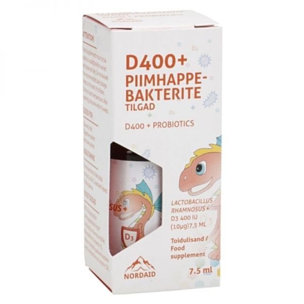 NORDAID maisto papildas VITAMINAS D3 PROBI 400 TV, 7.5 ml