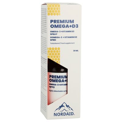 Nordaid Omega+D3 spray, 200 papurškimų, 30 ml