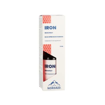 NORDAID purškiamas geležies papildas IRON SPRAY, 5mg, 30 ml