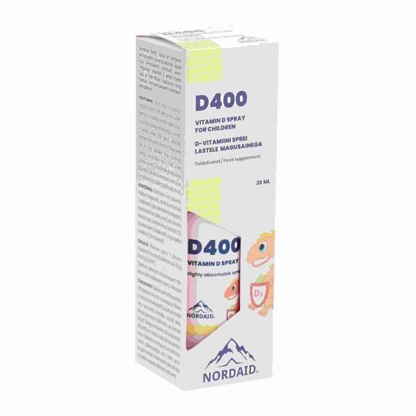 NORDAID purškiamas maisto papildas VITAMINAS D3 BABIES 400 TV, nuo ., 30 ml, 3 m