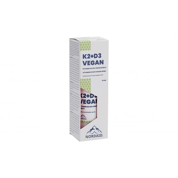 NORDAID purškiamas maisto papildas VITAMINAS K2 + VITAMINAS D3 VEGAN, 30 ml