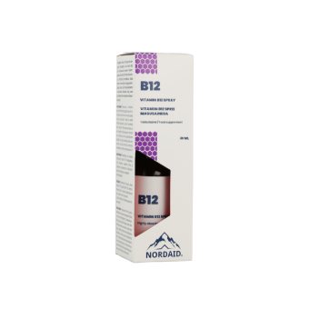 NORDAID purškiamas vitaminas B12, 800 µg, šaltmėtės skonio, 30 ml