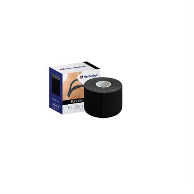 NORDEPLAST, kineziologijos juosta, juoda spalva, x 5 m, 1 vnt, 5 cm