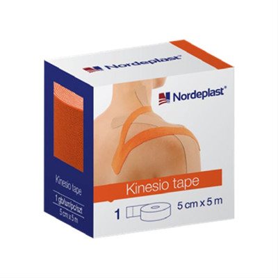 NORDEPLAST, kineziologijos juosta, oranžinė, 5cmx, 1vnt., 5 cm