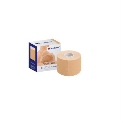 NORDEPLAST, kineziologijos juosta, smėlio spalva, x 5 m, 1 vnt, 5 cm