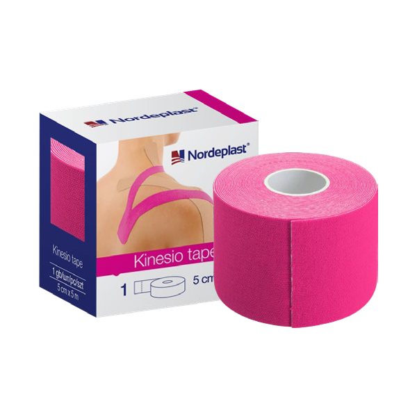 NORDEPLAST kineziterapinis pleistras 5cmx rausvas N1, 5 m