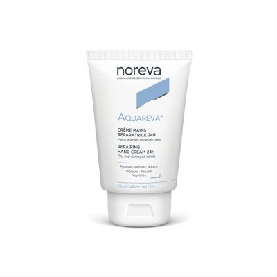 NOREVA AQUAREVA, 24 val. veikiantis drėkinamasis, atstatantis rankų kremas, 50 ml