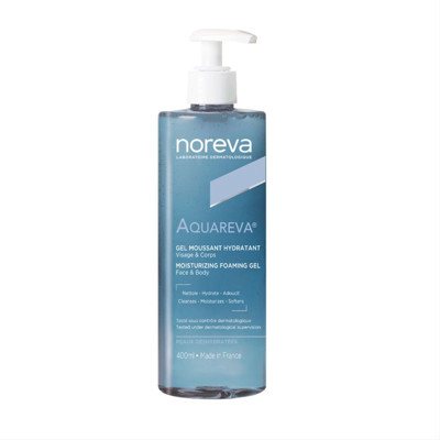 NOREVA AQUAREVA, drėkinantis, putojantis prausiklis, 400 ml