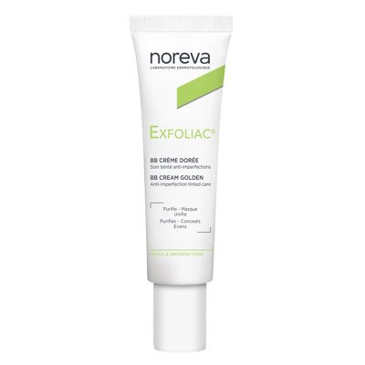 NOREVA EXFOLIAC BB, toninis veido kremas, tamsaus atspalvio, 30 ml